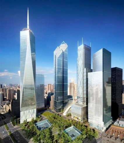 Vizualizácia One World Trade Center, New York. Zdroj: greenbuildingsnyc.com